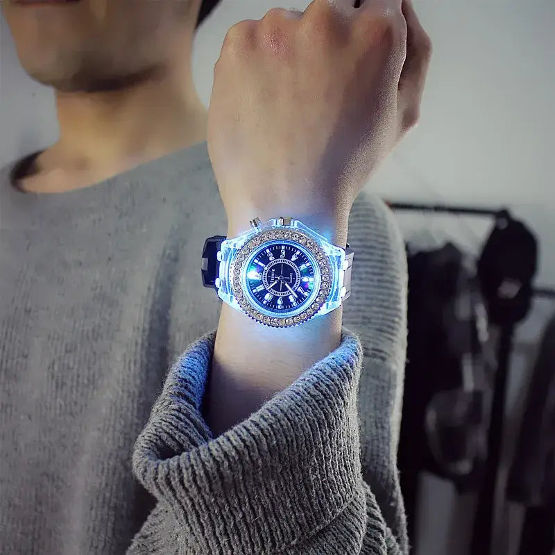 LED Light-Up Watch with Silicone Strap