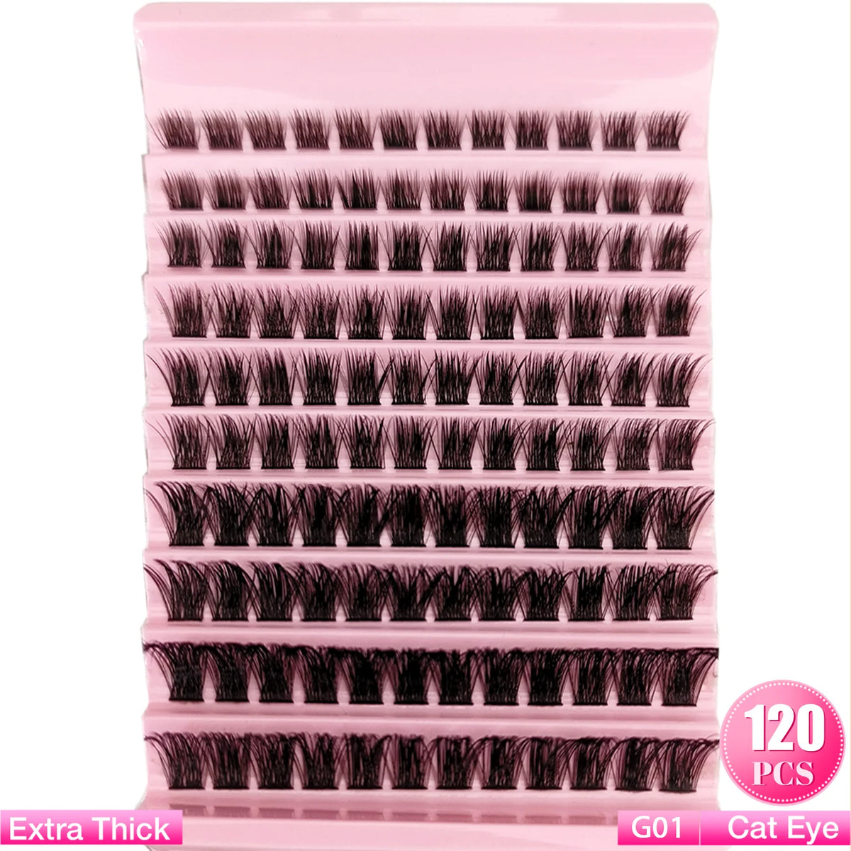 Eimny Individual Cluster Lashes – 160pcs | 8–16mm Mixed Tray | 80D–100D Volume | DIY Eyelash Extensions | Natural Look