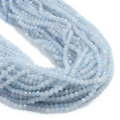 2 3 4mm Faceted Tiny Beads Natural Aquamarine Lapis Lazuli Tourmaline Amethyst Stone Beads for Jewelry Making 2030