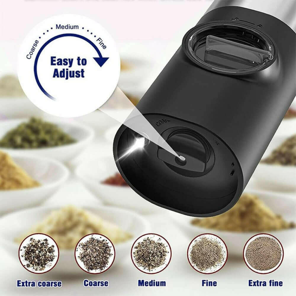 Electric Salt Grinder 2 Bottles Set.