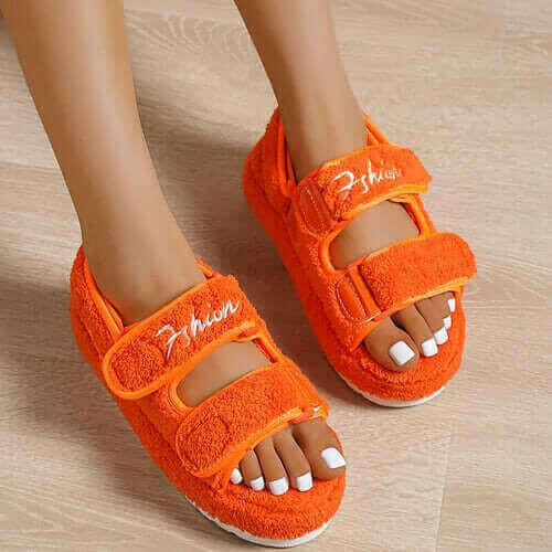 Casual Thick Bottom Women Sandals Orange/Blue/Black/Green.