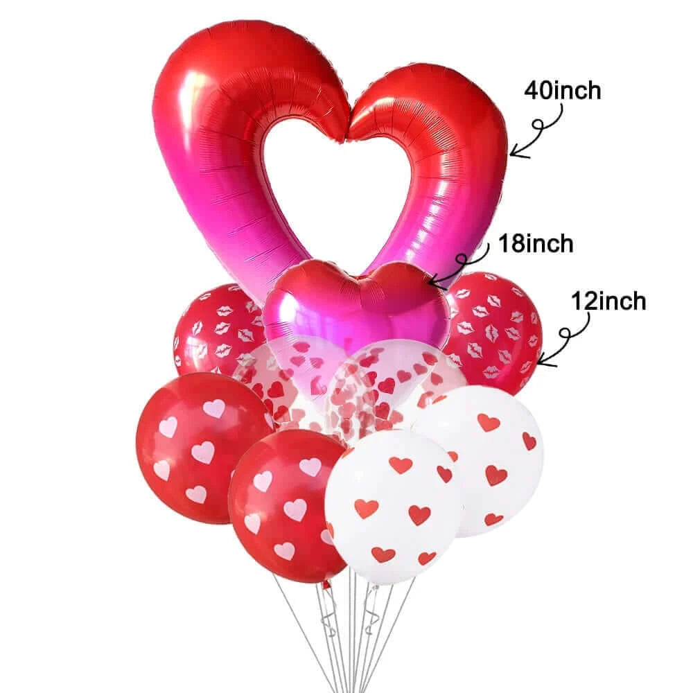 Happy Valentine’s Day Love Red Heart Bear Foil Balloons Wedding Anniversary Party Supplies Birthday Gift Home Outdoor Decoration