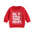 2023-10-17 Lioraitiin 0-3Y Toddler Baby Girl Valentines Day Outfit Letter Print Crewneck Sweatshirt Pullover Sweater Shirt