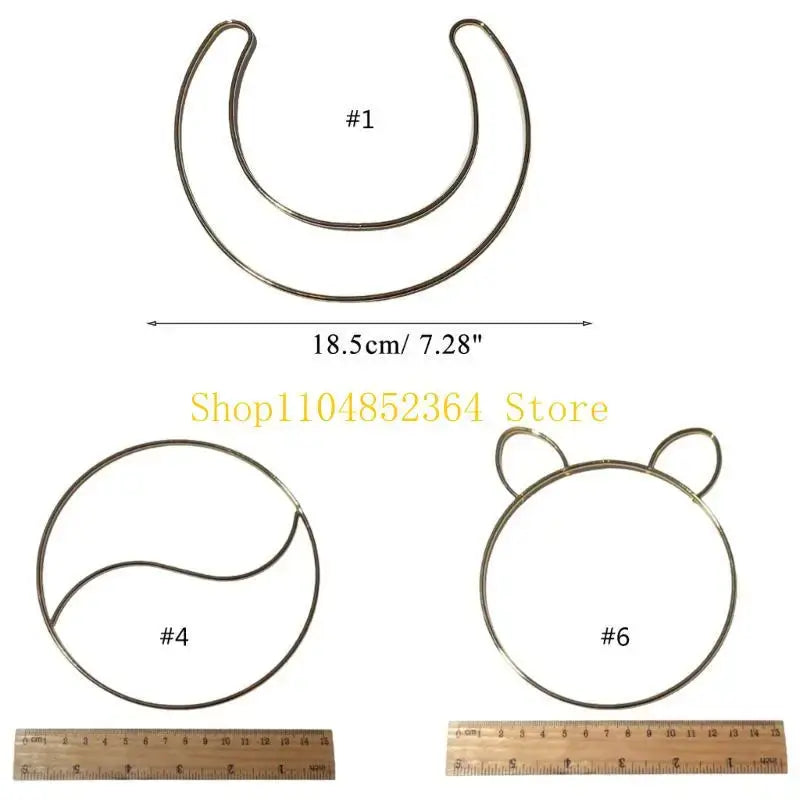 652F Dream Catcher Metal Hoops Irregular Cloud Animal DIY Macrame Iron Ring