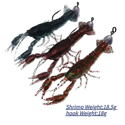 SWOLFY 3PCS/LOT Fishing Bait 12cm Marine Soft Crayfish Lobster.