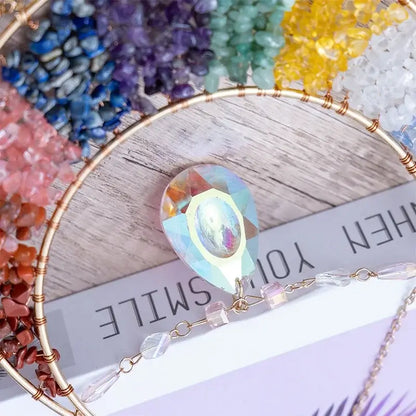 natural agate chakra dream catcher