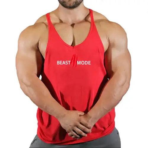 Brand Vest Muscle Fashion Gym Mens Back Tank Top Sleeveless Stringer.