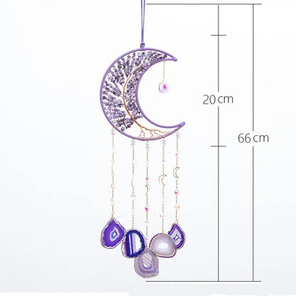 purple crystal dream catchers
