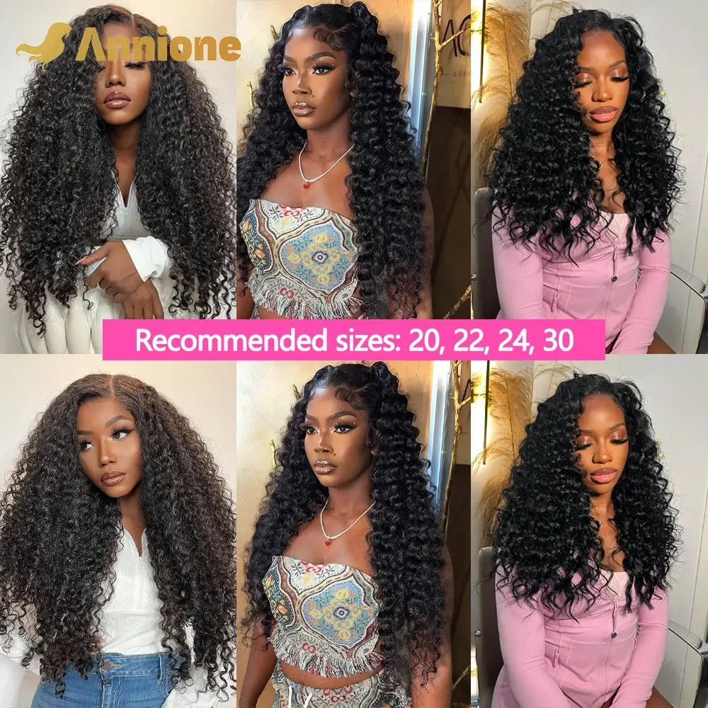 Deep Wave Bundles 100% Human Hair Curly Hair Bundles 12A Raw Hair Bundles 1/3/4 PC Brazilian Kinky Curly Hair Bundles Human Hair