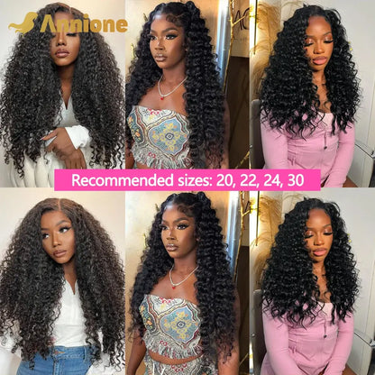Deep Wave Bundles 100% Human Hair Curly Hair Bundles 12A Raw Hair Bundles 1/3/4 PC Brazilian Kinky Curly Hair Bundles Human Hair