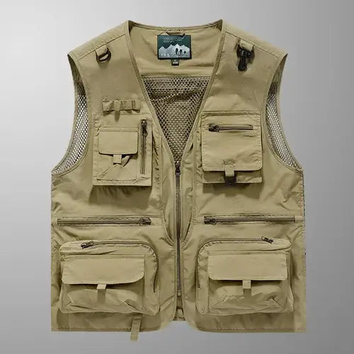 14 Pockets Summer New Men US Tactical Hiking Fishing Vest Mens