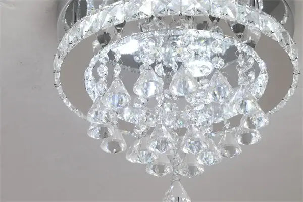 GreeLustr Round Crystal LED Ceiling Light, 30 cm