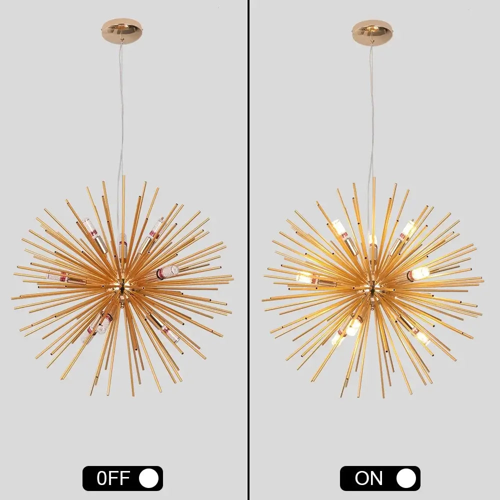 GreeLustr Gold Firework-Style LED Chandelier, 44 or 65 cm