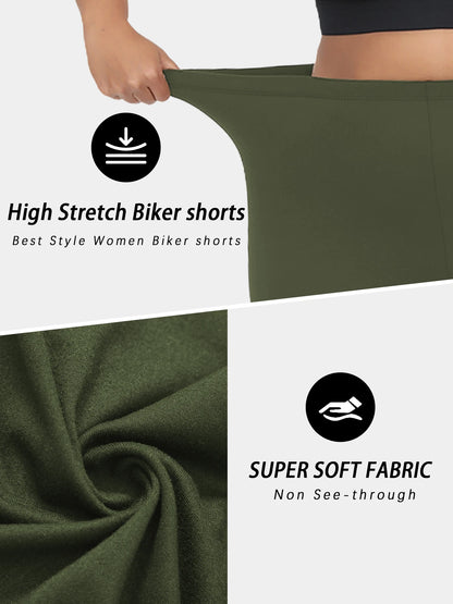 Plus Size Women’s Biker Shorts – Super Soft, High-Stretch, No See-Through | Workout, Yoga &amp; Casual | 1XL–4XL
