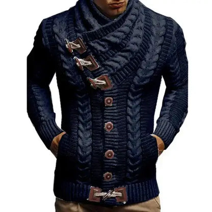 Men Fashion Winter Warm Pullovers Sweater Thick High-Neck Long-Sleeved