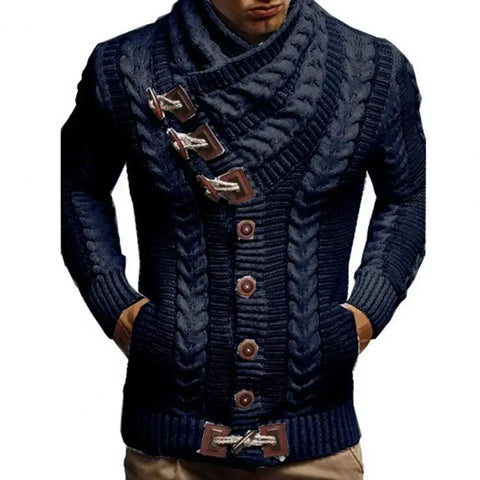 Men Fashion Winter Warm Pullovers Sweater Thick High-Neck Long-Sleeved