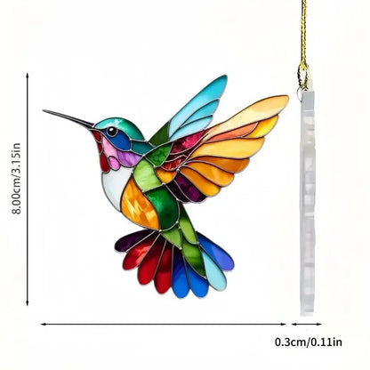 Dream Catcher Perfect Home and Garden Gift Interior Accessories Gorgeous Hummingbird Suncatcher - 7.87” Acrylic Stained Glass