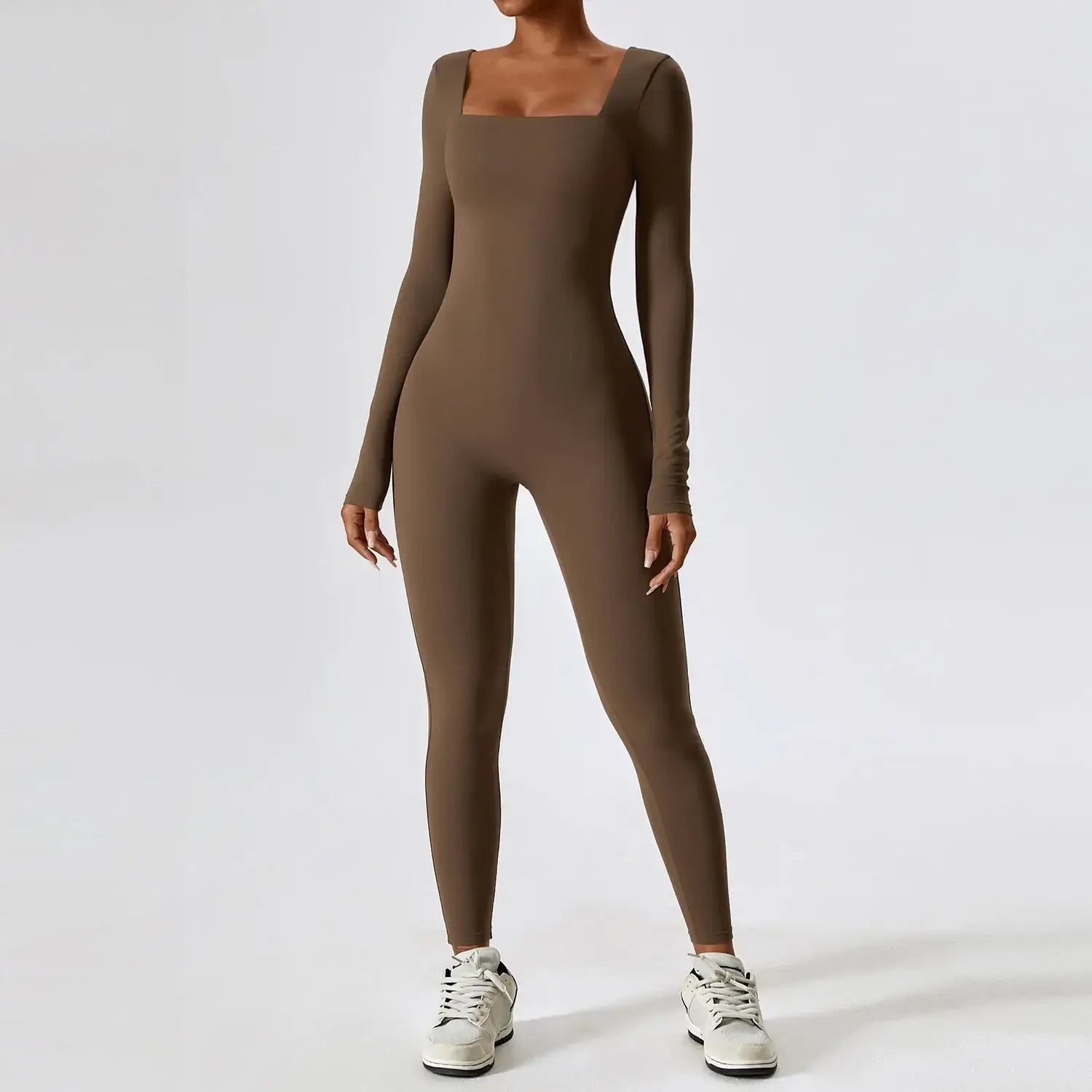 Jumpsuit Gym Workout Yoga Clothes Dance Fitness Long Sleeved One Piece.