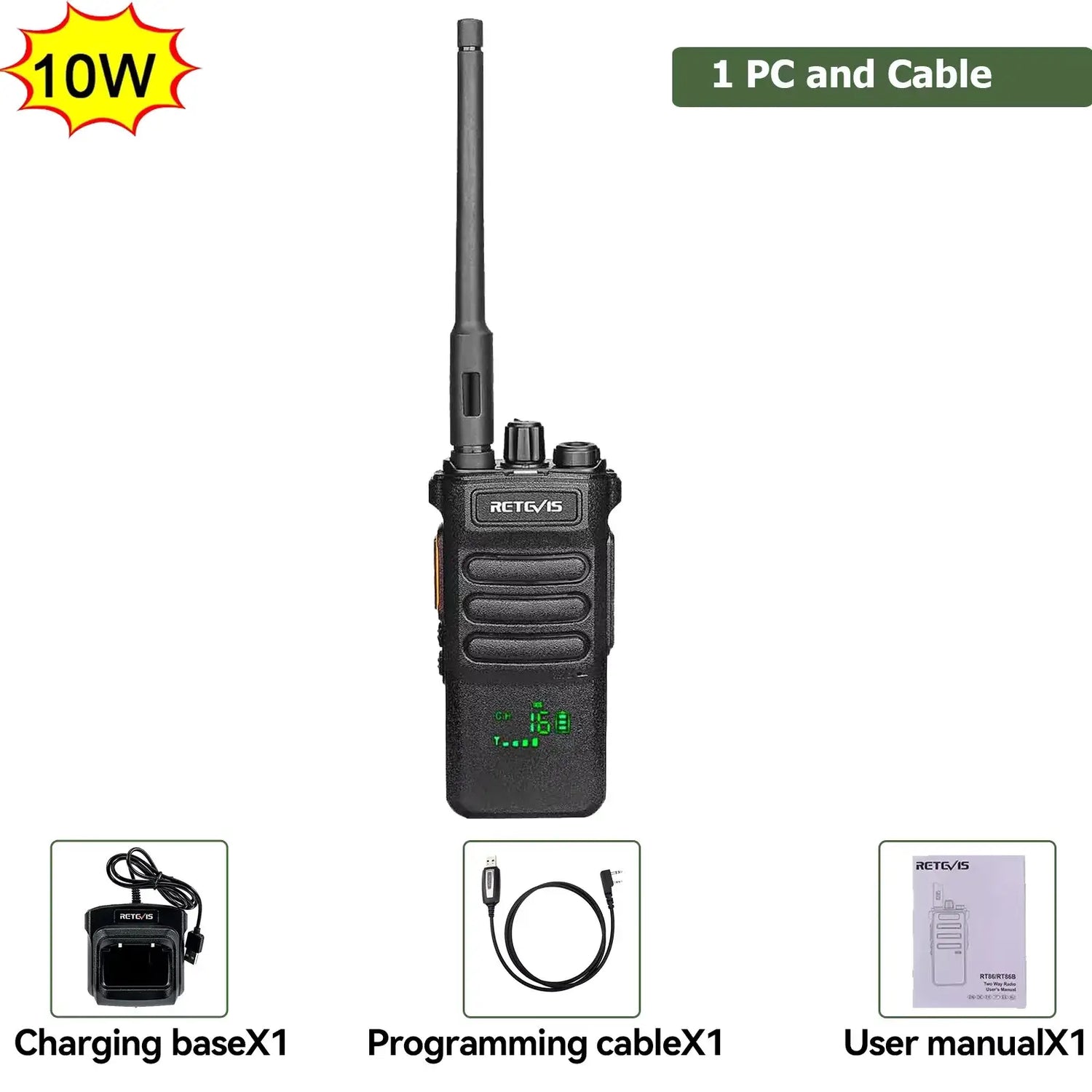 Retevis RT86 Walkie Talkie | UHF Long Range Radio