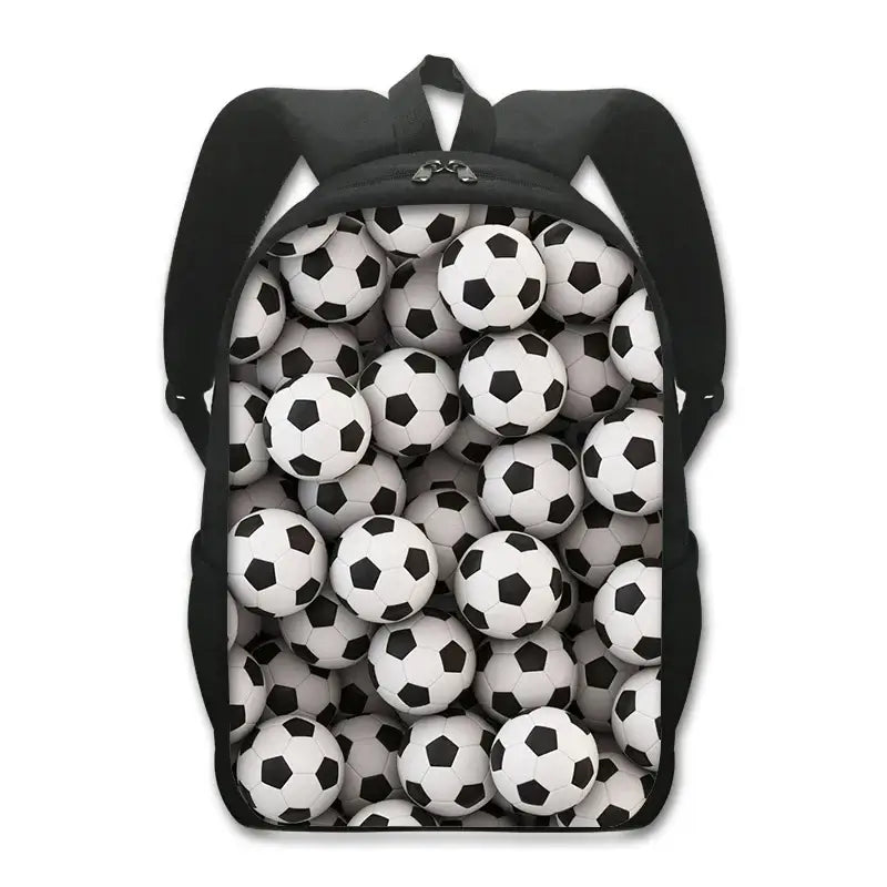 Cool Golden Soccer Crown Print Backpack for Students