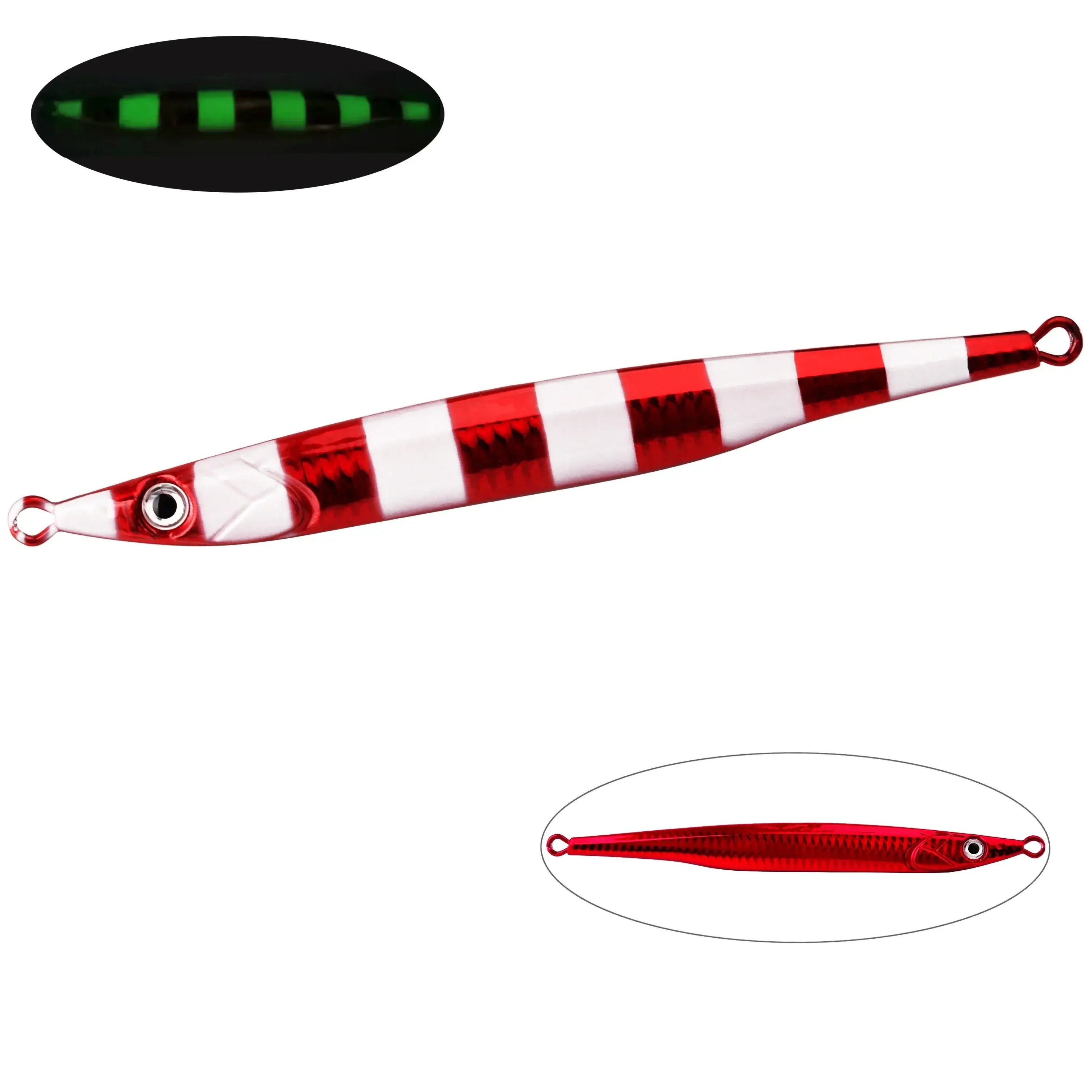 5PC Metal Jig Fishing Lure 60g-180g Swimbait 3D Laser Wobbler Pike