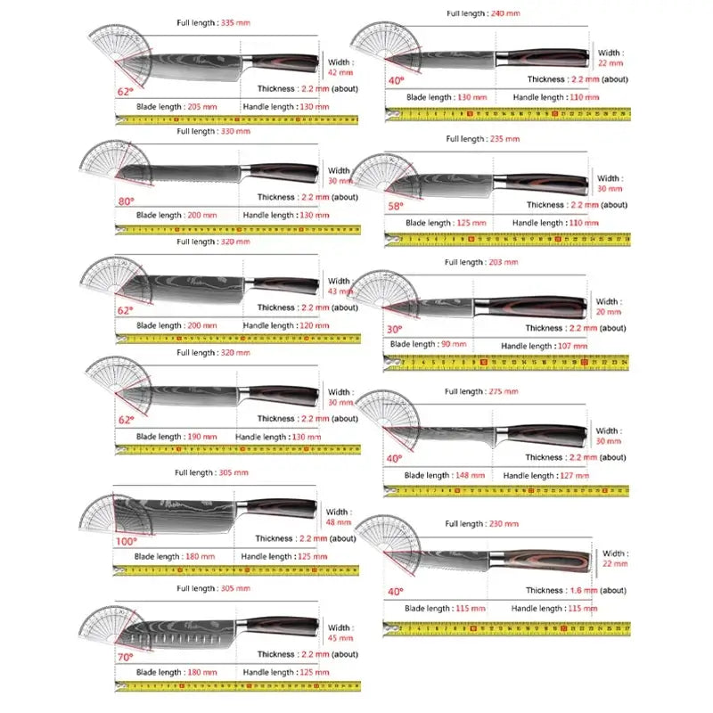 Stainless Steel Kitchen Knife, Multiple Styles