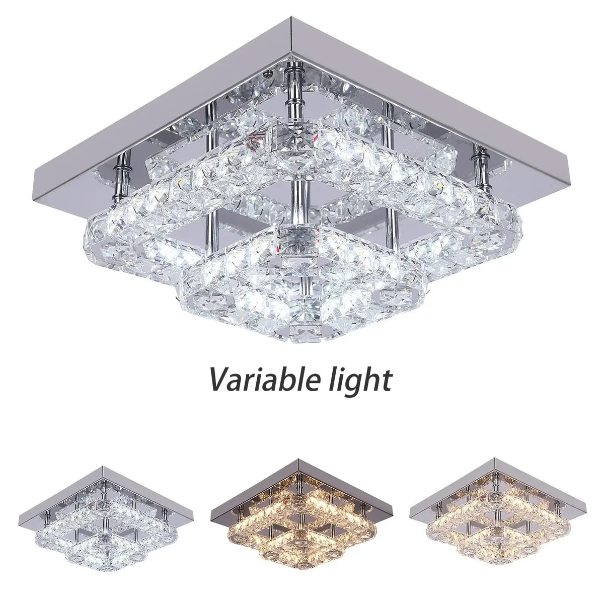 GreeLustr Crystal LED Ceiling Light, 20 or 27 cm