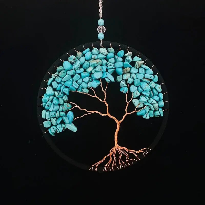 natural agate chakra dream catcher