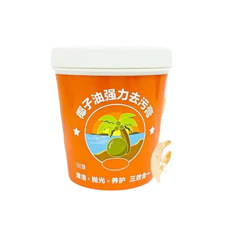 All Purpose Cleaner Paste Pot Bottom Cookware Cleaner Household Coconut Oil Cleaning Cream Remove Stain for Kitchen Bathroom