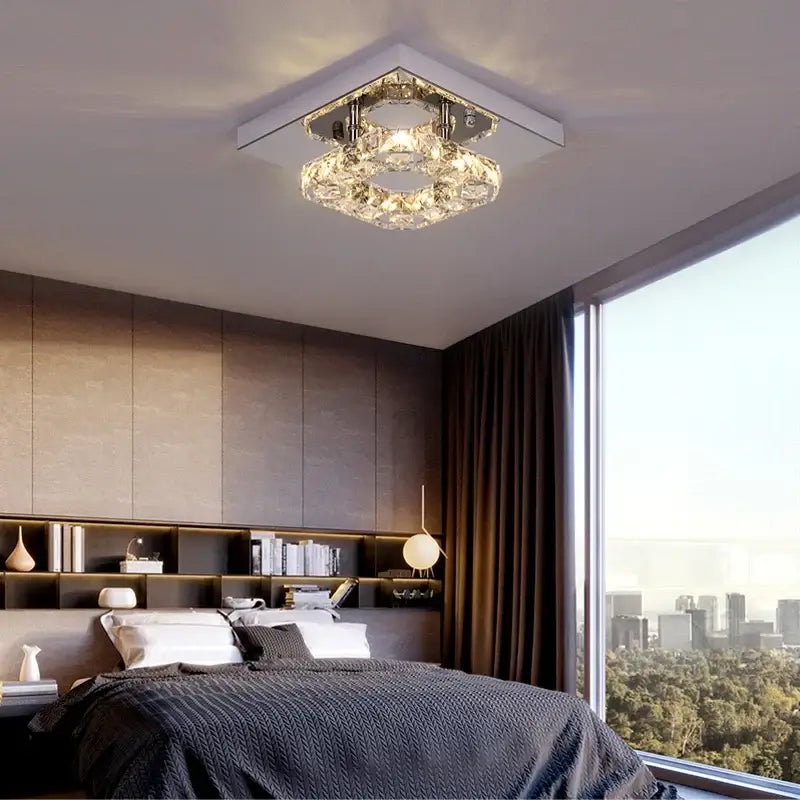 GreeLustr Crystal LED Ceiling Light, 20 or 27 cm