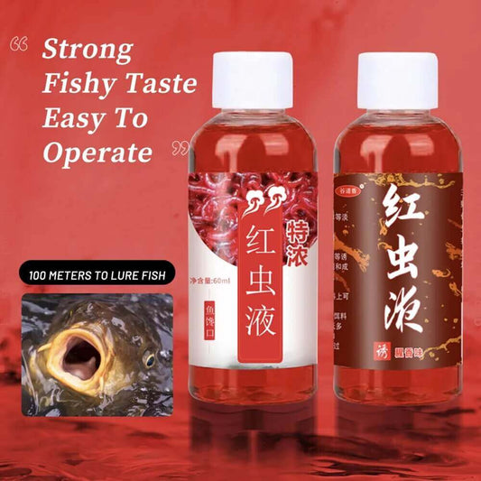 60ML Liquid Blood Worm Flavor Bait Additive Concentrated Red Worm