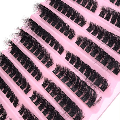 Eimny Individual Cluster Lashes – 160pcs | 8–16mm Mixed Tray | 80D–100D Volume | DIY Eyelash Extensions | Natural Look