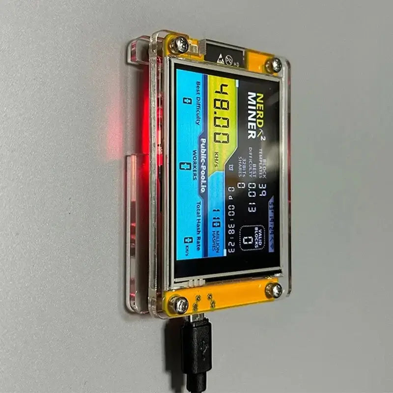 Brand New Nerdminer V3 2.8-Inch BTC Solo Lottery Nerd Miner Crypto Bitcoin Miner Solo Mining Machine