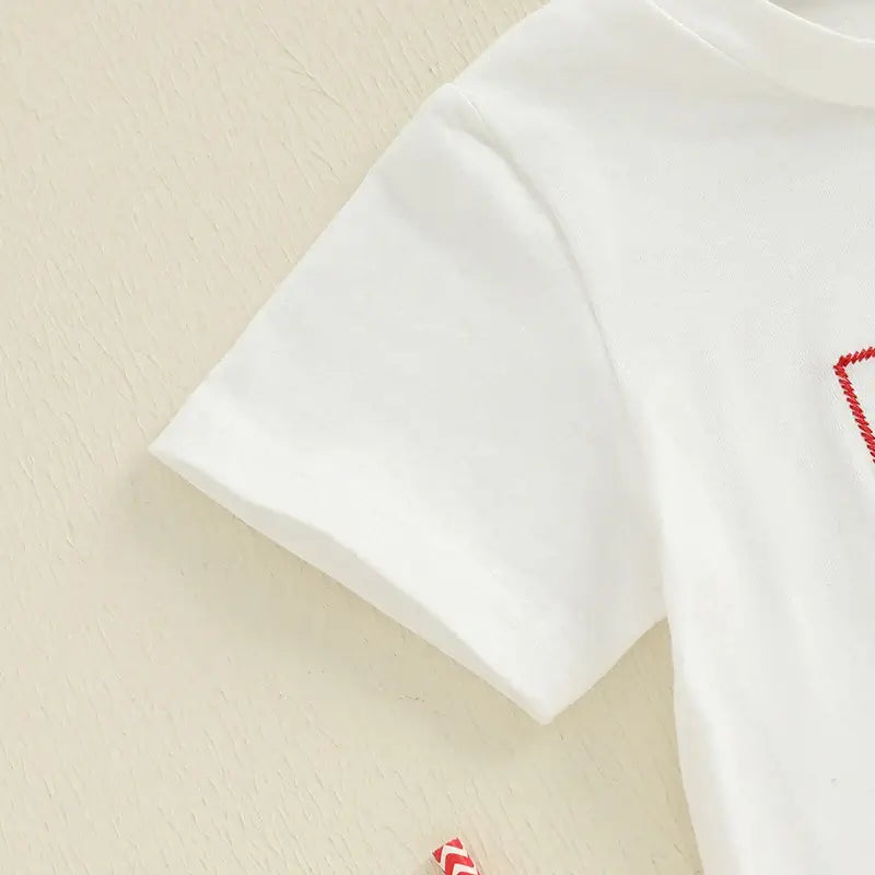 Infant Boy Patriotic Outfit American Flag Tank Top and Denim Shorts Set for 4th of July Celebration with Style