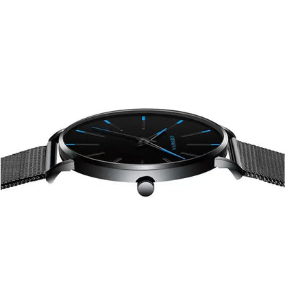 JIANUO Unisex Quartz Mesh-Strap Watch