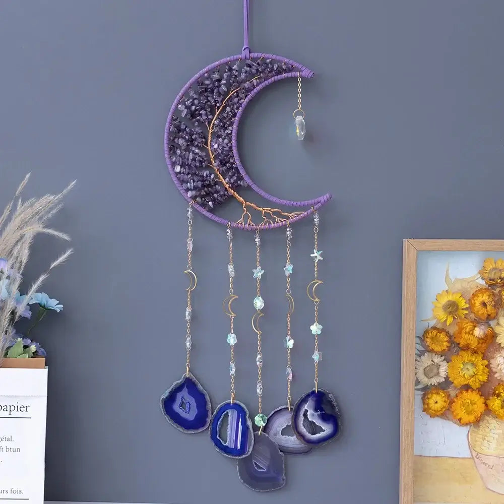 purple crystal dream catchers