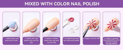 Makartt Clear 3D Sculpting Nail Gel, 8g