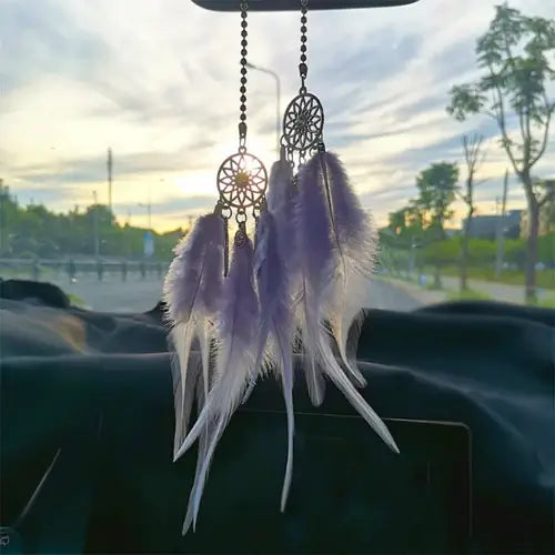 Dream Catcher Car Pendant Feather Mirror Hanging Pendant Home Decor