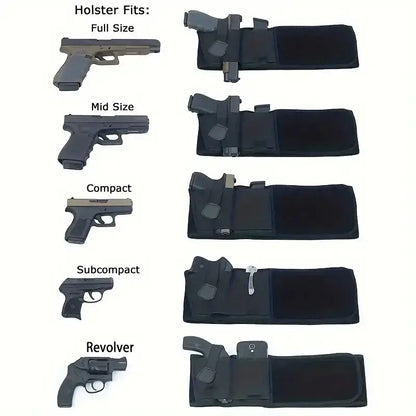 Tactical Outdoor Hunting Fitness Gun Holster for Waist Band Belt -  Concealed Carry Phone Bag Portable Hidden Belly Defense Use