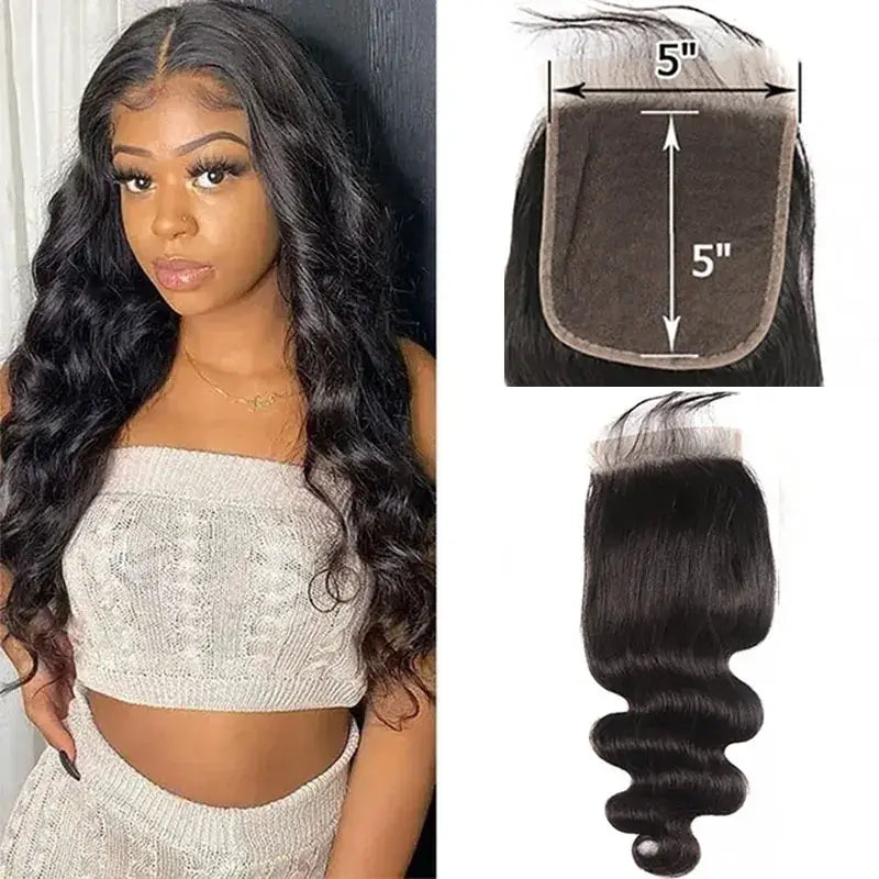PerisModa Body Wave Bundles With Closure 12A 5x5 4x4 HD Transparent Lace Virgin Brazilian Human Hair Extensions Natural Hair