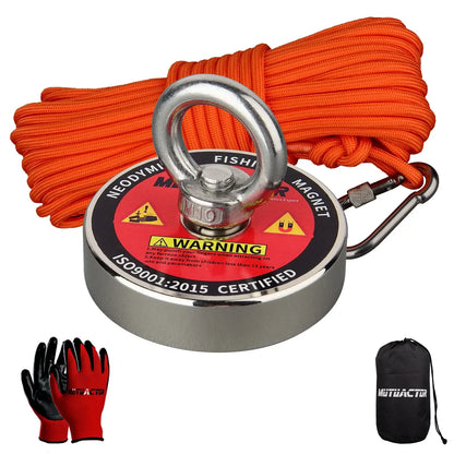 60 mm Neodymium Retrieval Magnet Set with 10 m Rope