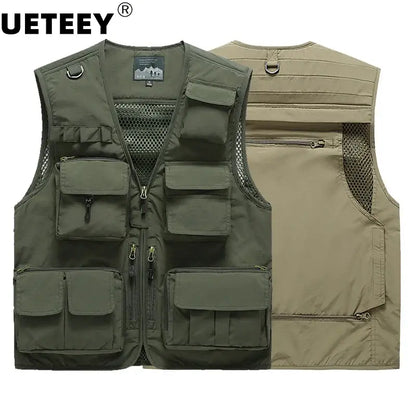 7XL 14 Pockets Summer New Men US Tactical Hiking Fishing Vest Man