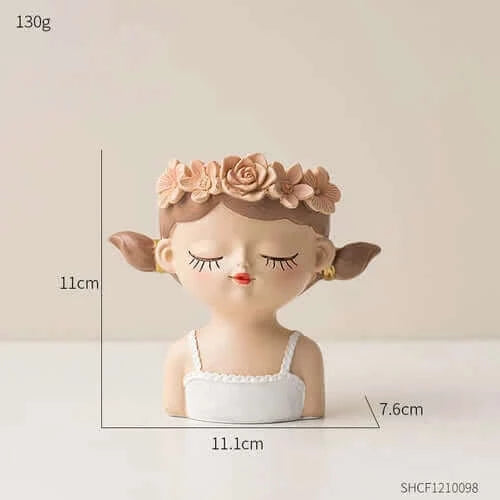 Nordic Flower Pots Cute Girl Decorative Planters Succulents Cactus