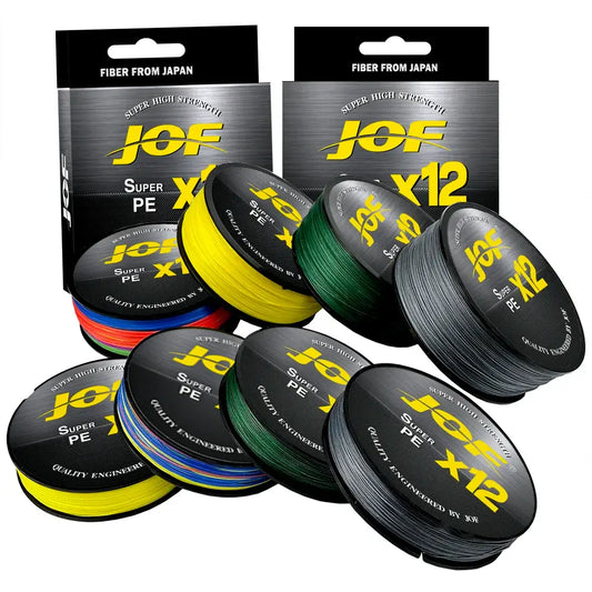 JOF X12 Upgraded Braided Fishing Lines Super Strong 12-strand.