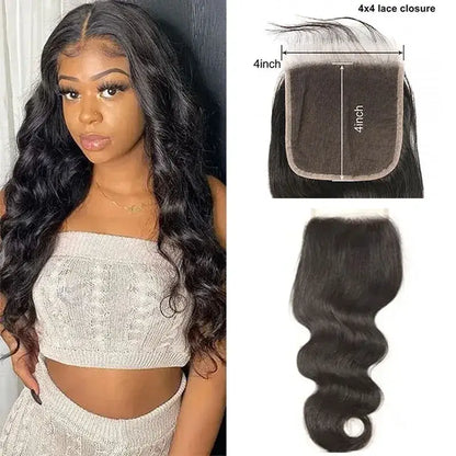 PerisModa Body Wave Bundles With Closure 12A 5x5 4x4 HD Transparent Lace Virgin Brazilian Human Hair Extensions Natural Hair