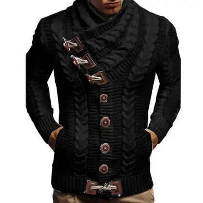 Men Fashion Winter Warm Pullovers Sweater Thick High-Neck Long-Sleeved