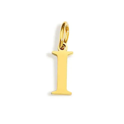 26 Letter Alphabet Initial 10mm Charm Pendant Jewelry Gold Stainless Steel Simple PVD Plated DIY Necklace Bracelet Jewelry