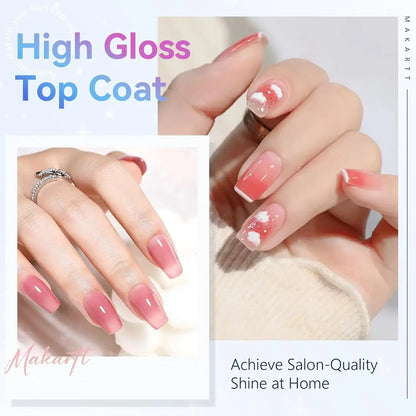 Makartt No-Wipe Gel Top Coat, 2 × 10 ml