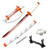 80cm Demon Slayer Katana Bamboo Blade Role-playing Weapons Props Halloween Costume Props with Belt and Sword Holder