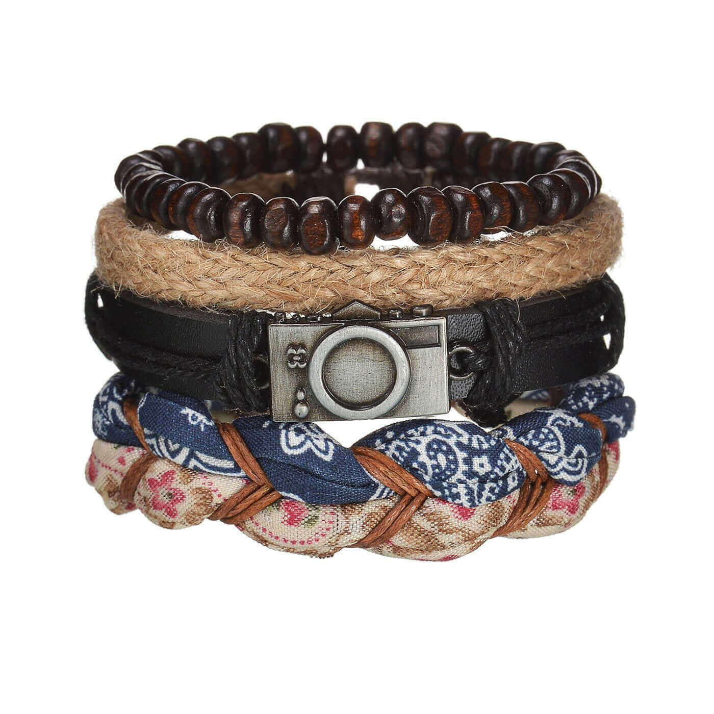 Mens Modern Multilayered Bracelet.